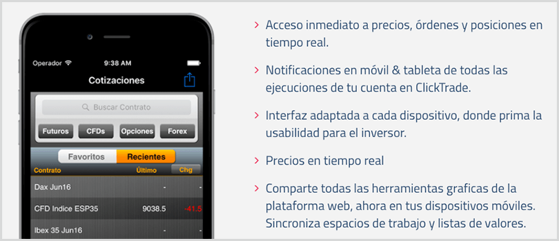 aplicaciones móviles en clicktrade
