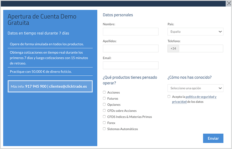 cuenta demo gratuita