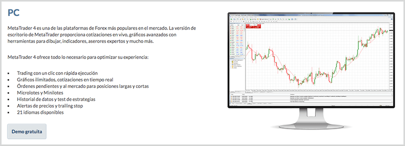 aplicación de escritorio metatrader4